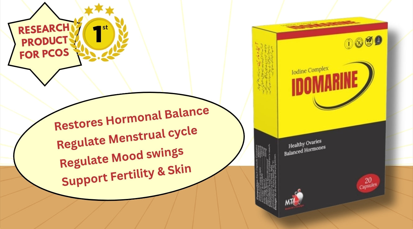 Idomarine capsules closeup ingredients iodine