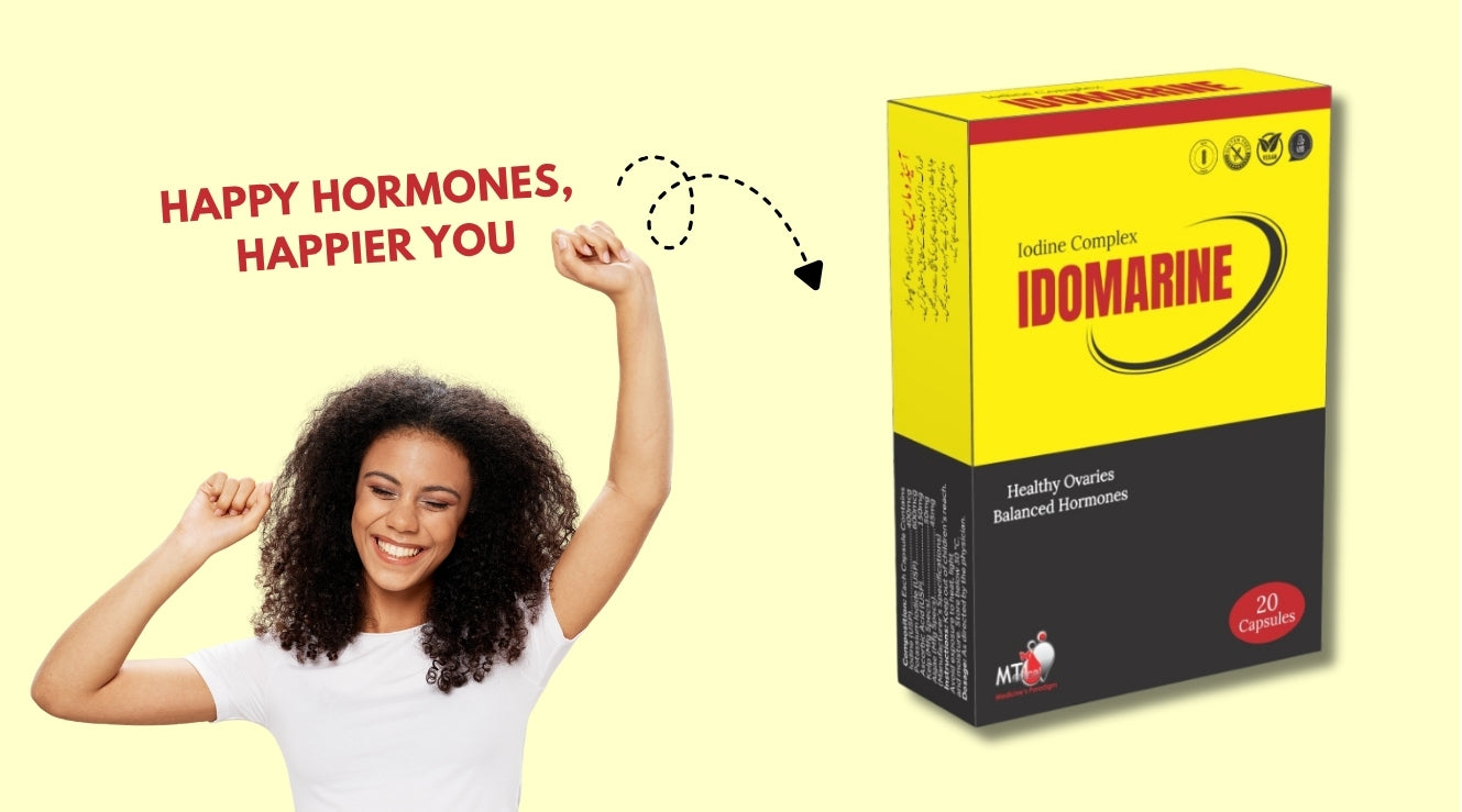Idomarine PCOS supplement pack side view MTI Medical