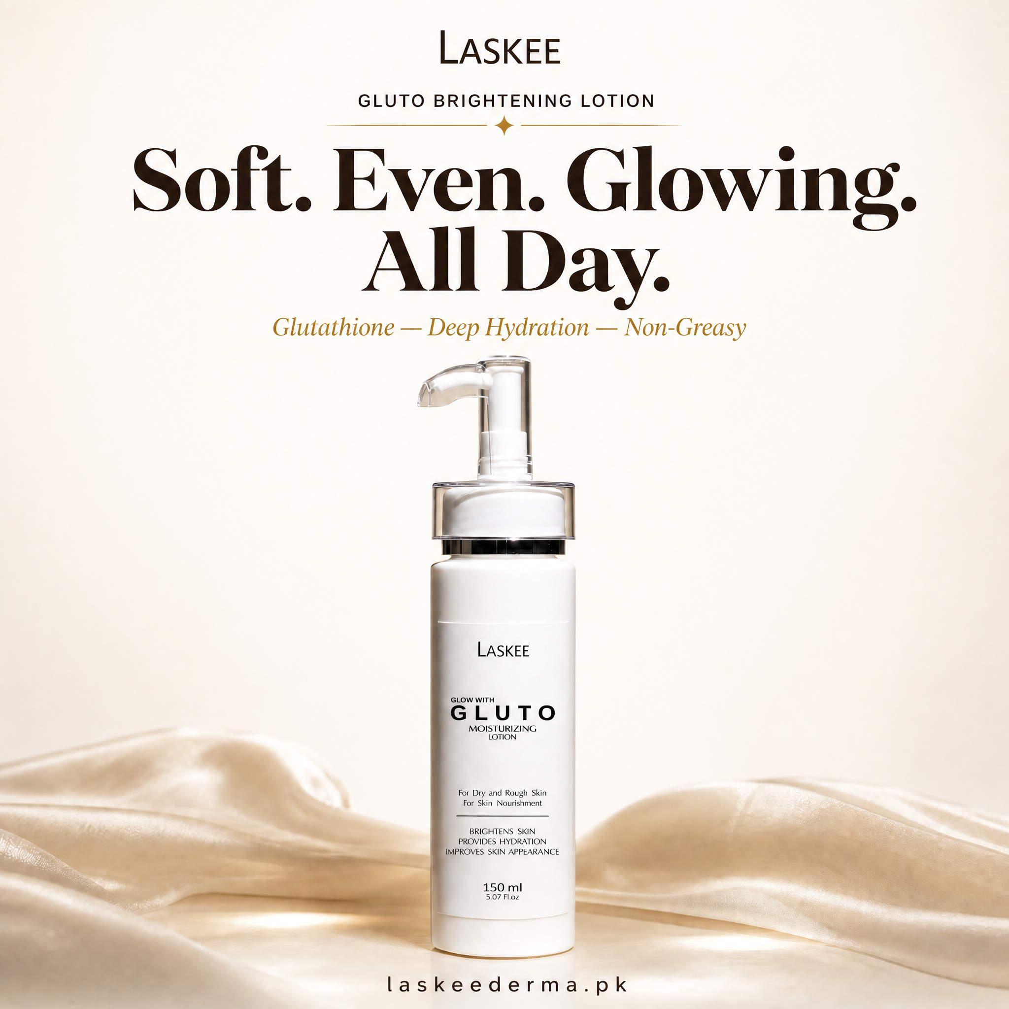 Glutathione Brightening Moisturizing Lotion for Dry & Rough Skin