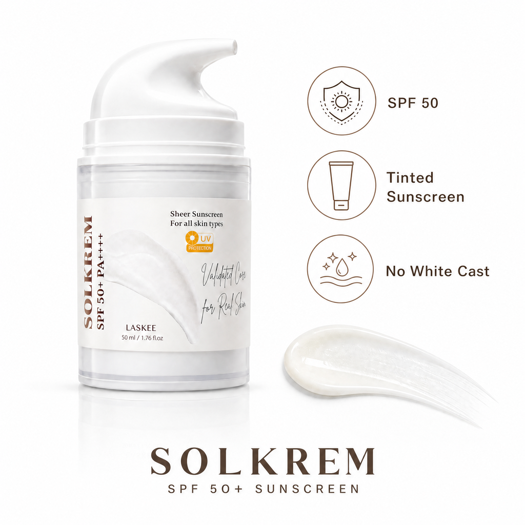 SOLKREM SPF 50+ PA++++ Sheer Sunscreen — Daily UV Protection | 50ml