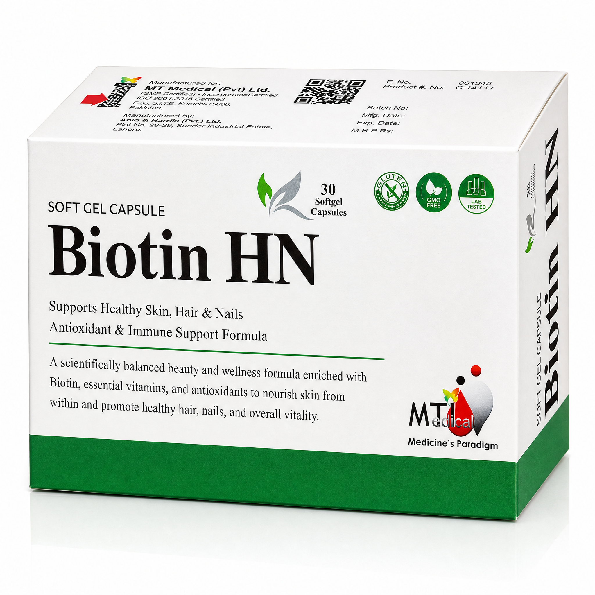 Biotin HN Softgel Capsule — Hair, Nails & Skin Supplement | High-Potency Formula