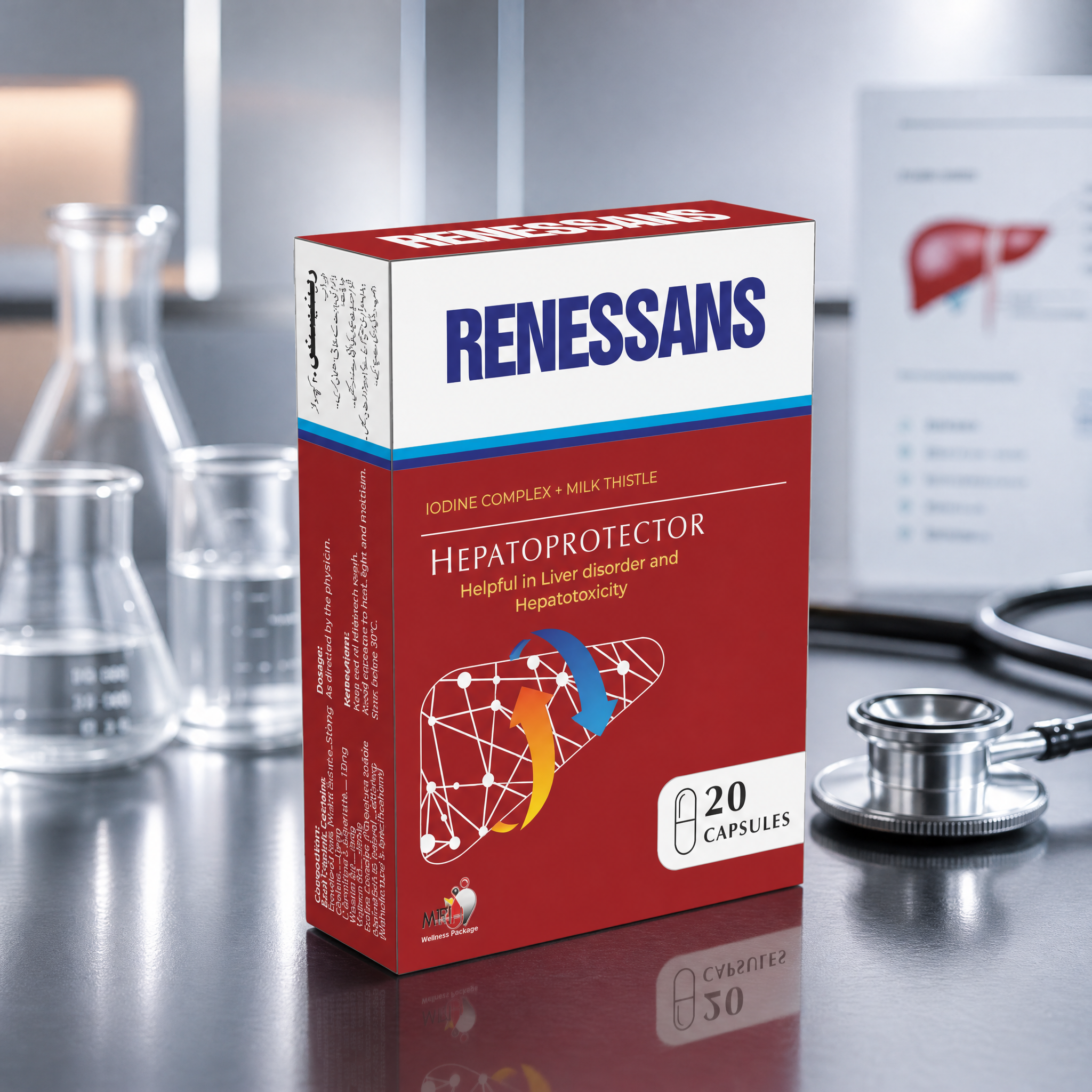 Renessans  – Milk Thistle & Iodine Complex, 20 Capsules