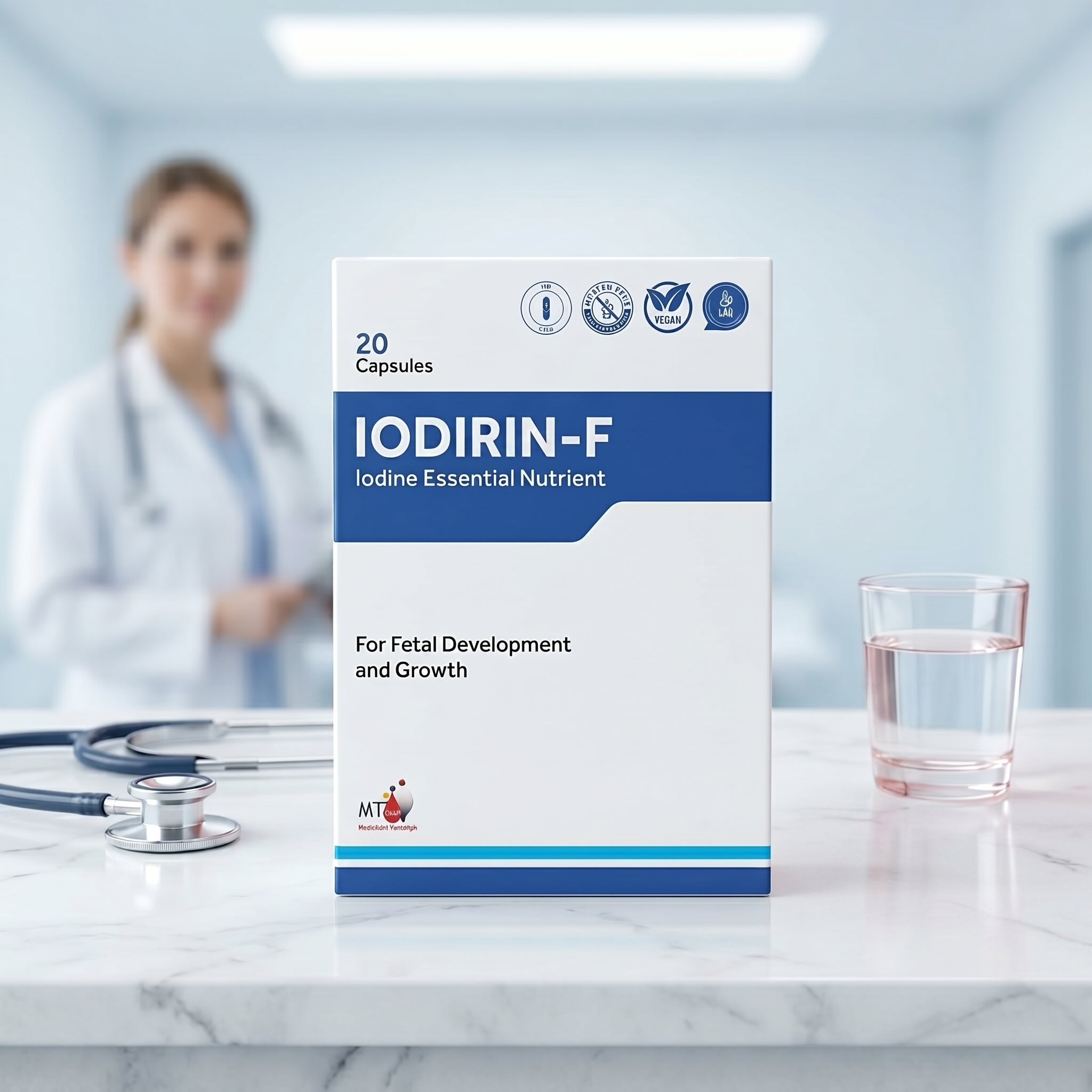 Iodirin-F iodine folate capsules for pregnancy and fetal brain development
