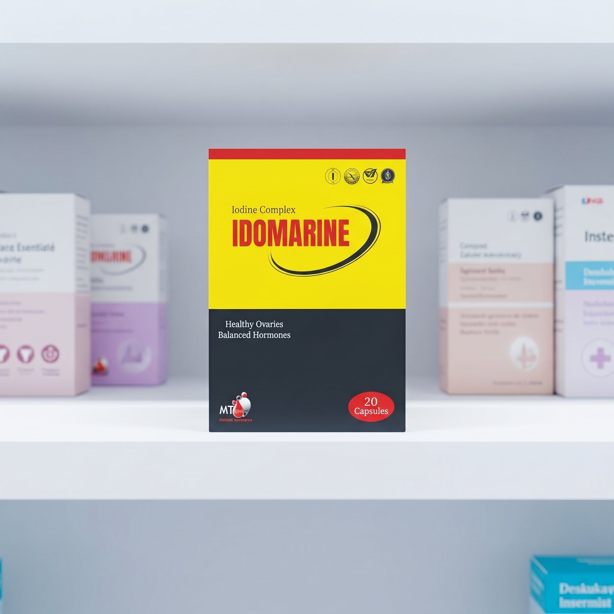 Idomarine iodine complex capsules for PCOS hormonal balance Pakistan